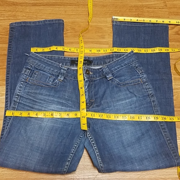 CALVIN KLEIN CK VINTAGE FADED BOOTCUT FADED BLUE JEANS 10x29 - Picture 5 of 8